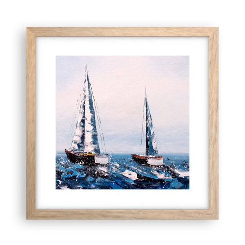 Pôster com moldura de carvalho claro - Irmandade do vento - 30x30 cm