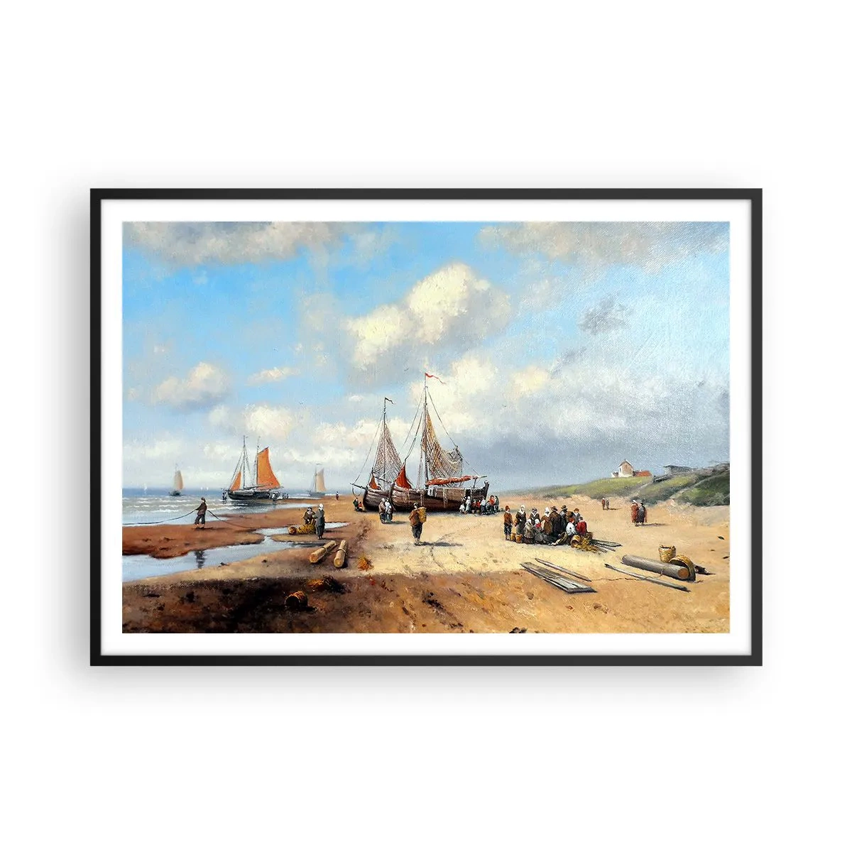 Pôster com moldura preta - Pós-caça bem-sucedida - 100x70 cm