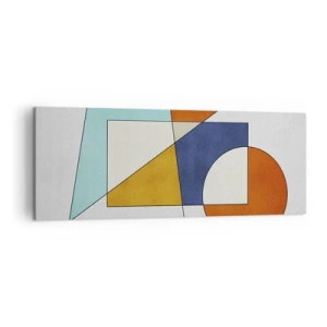 Quadro em tela - Abstração: diversão modernista - 140x50 cm