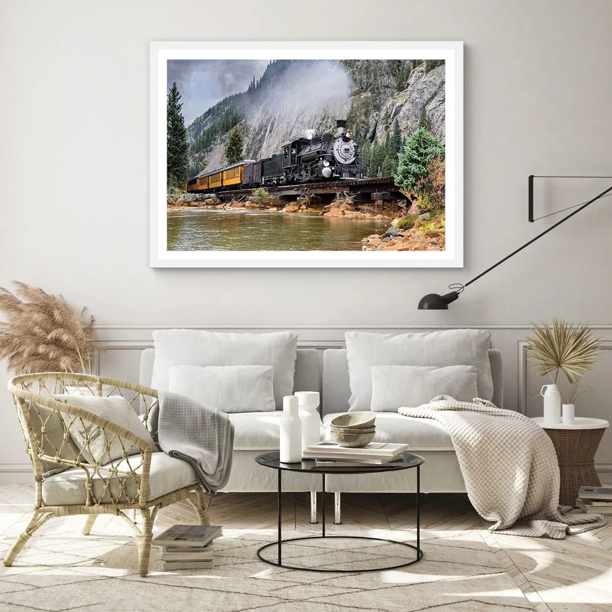 Pôster em moldura branca - Para onde? Onde? - 91x61 cm