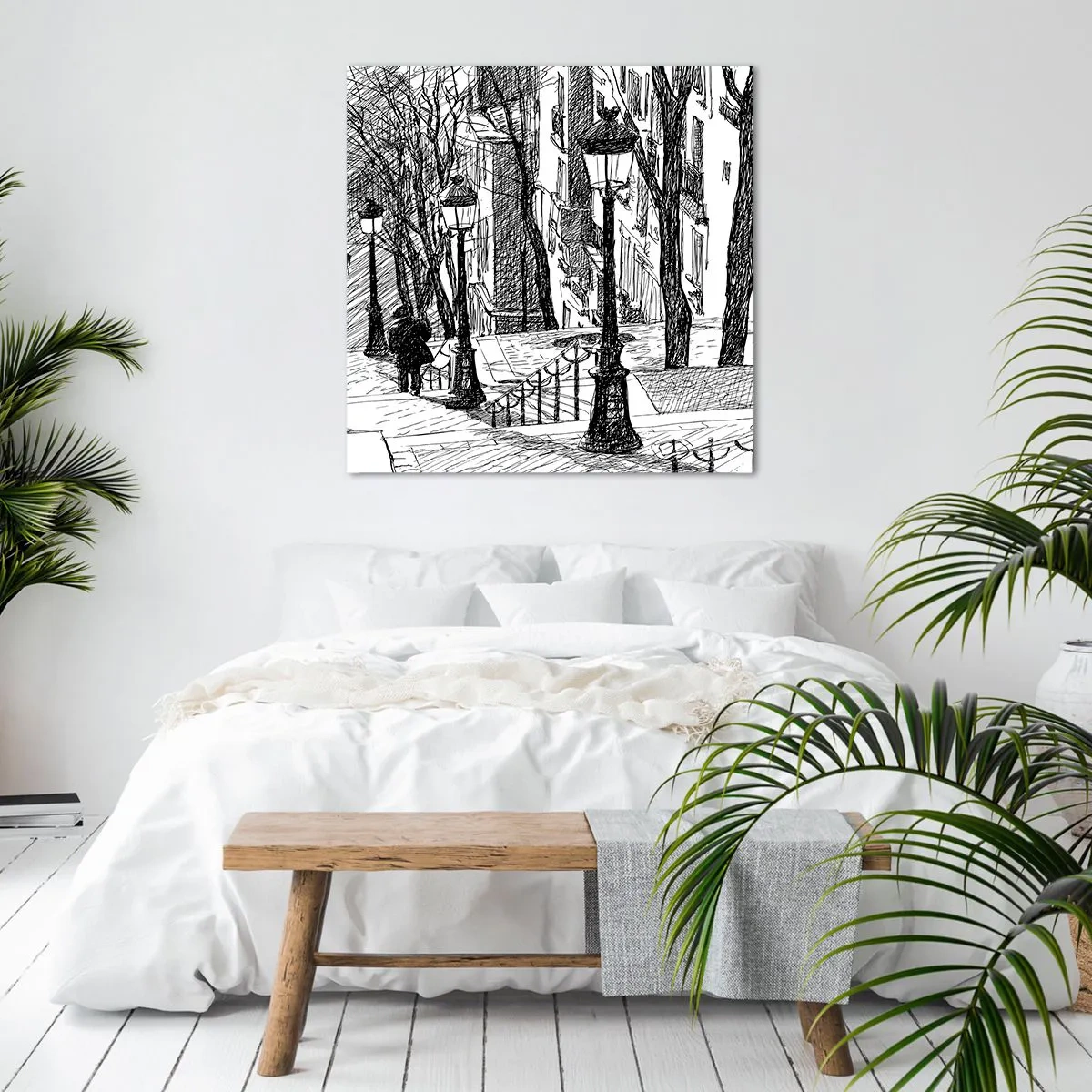 Quadro em tela - Uma história de amor ou uma história de terror? - 70x70 cm