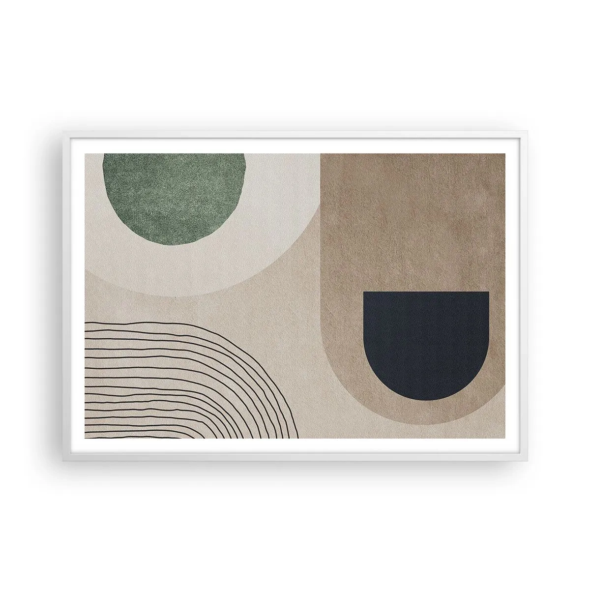 Pôster em moldura branca - A gentileza do oval - 100x70 cm