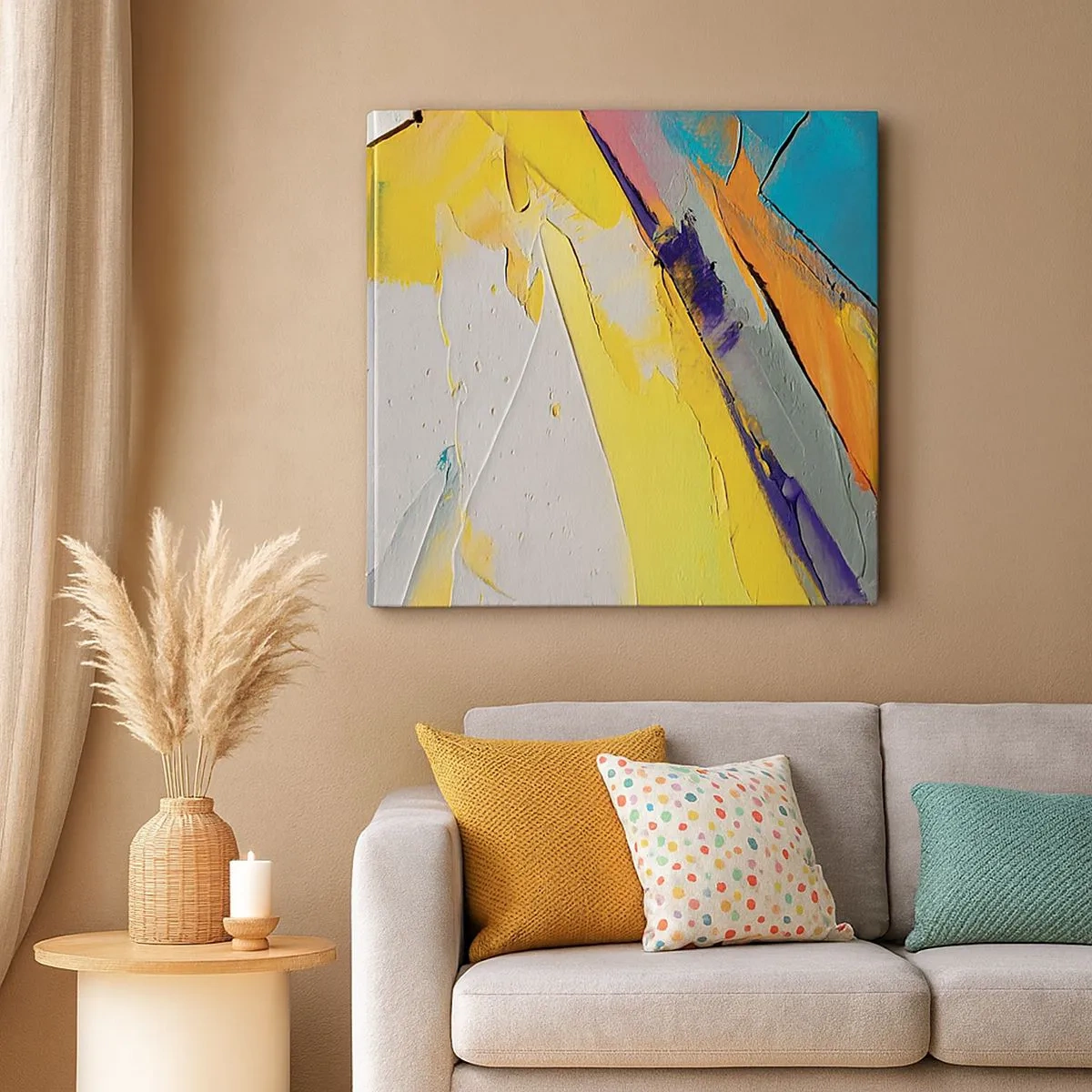 Quadro em tela - Anatomia da luz - 30x30 cm