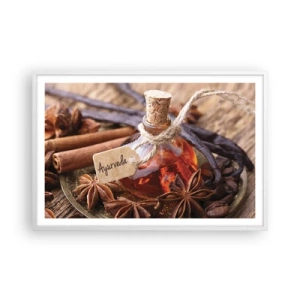 Pôster em moldura branca - Rumo à unidade do corpo e do espírito - 91x61 cm