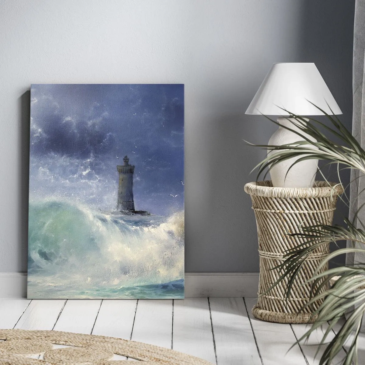 Quadro em tela - Na guarda contra os elementos da natureza - 50x70 cm