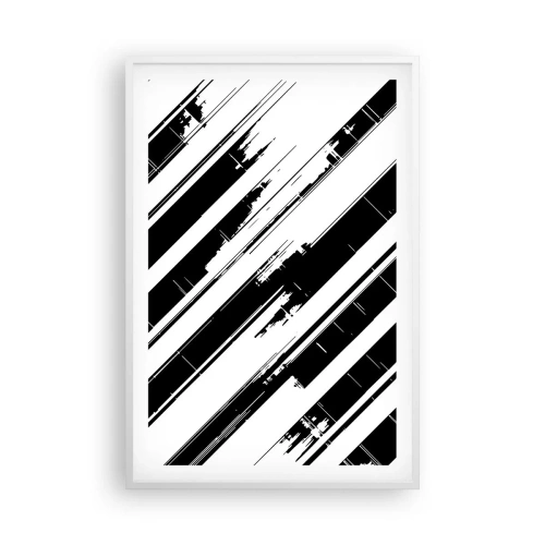 Pôster em moldura branca - Uma composição intensa e dinâmica - 61x91 cm