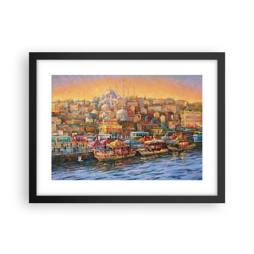 Pôster com moldura preta - Conto de Istambul - 40x30 cm