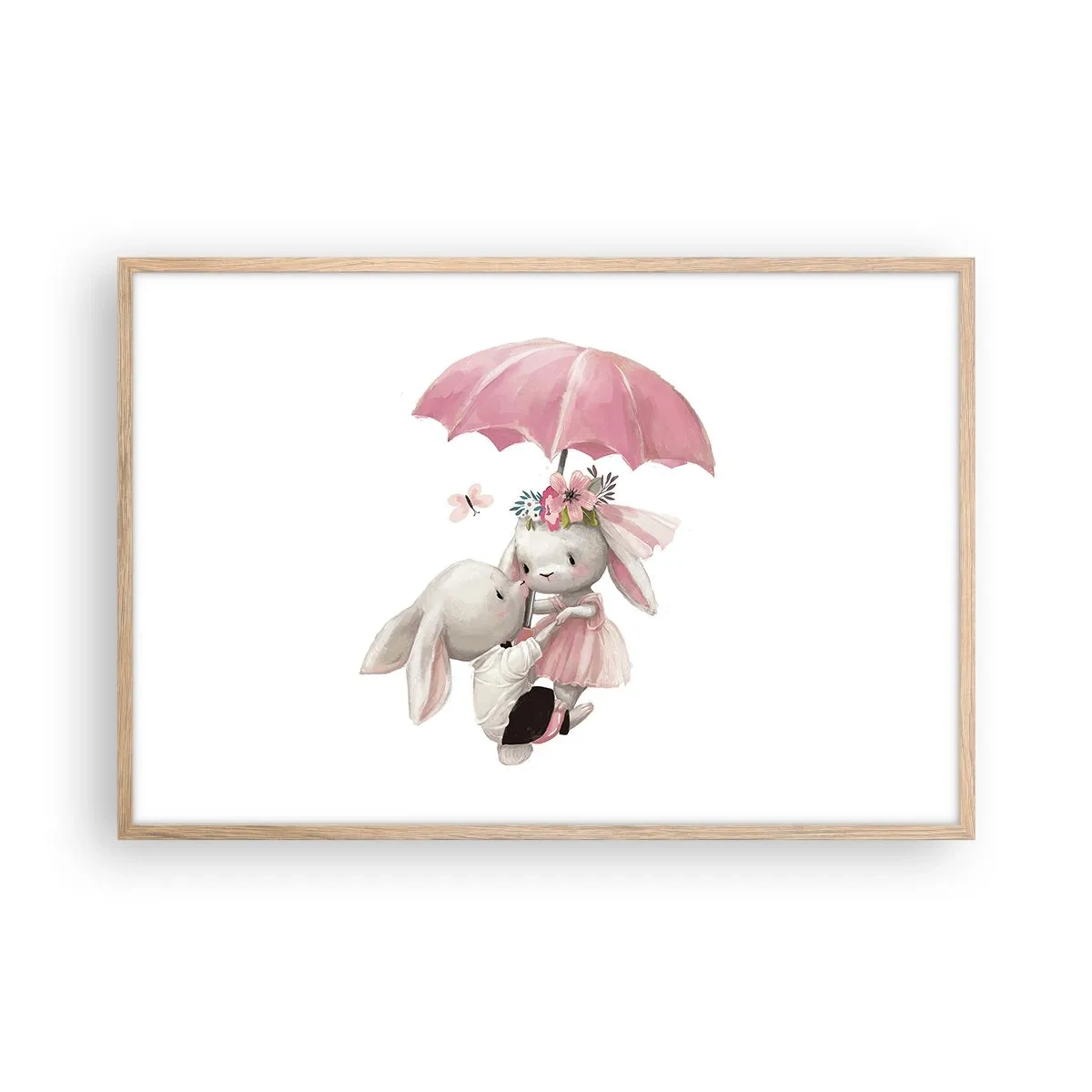 Pôster com moldura de carvalho claro - Isso é amor - 91x61 cm