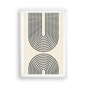 Pôster em moldura branca - Em um momento... - 61x91 cm