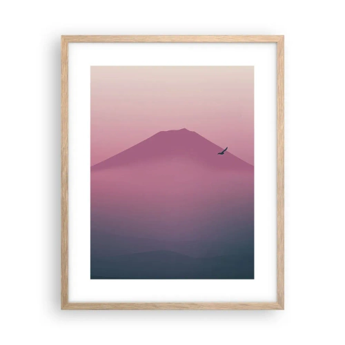 Pôster com moldura de carvalho claro - Andarilhos sob as nuvens - 40x50 cm