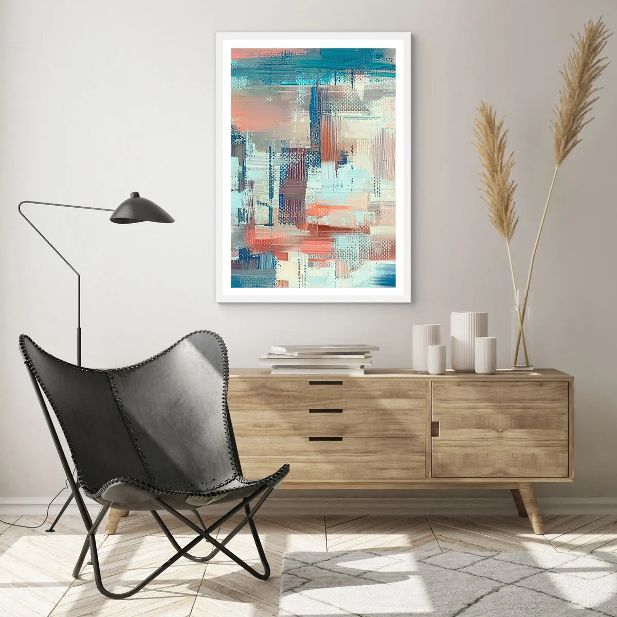 Pôster em moldura branca - Alcance a luz - 50x70 cm
