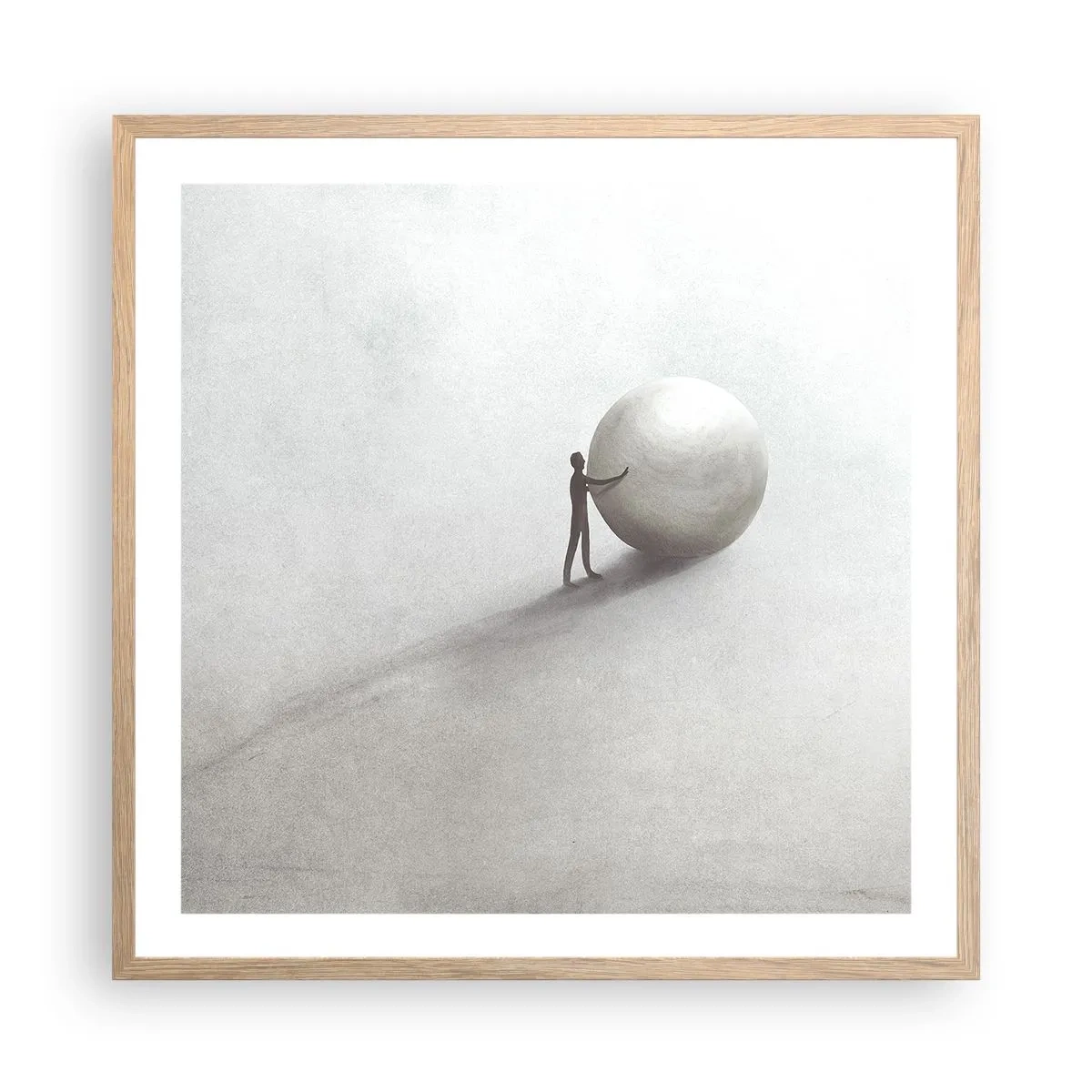 Pôster com moldura de carvalho claro - O Jogo da Vida - 60x60 cm