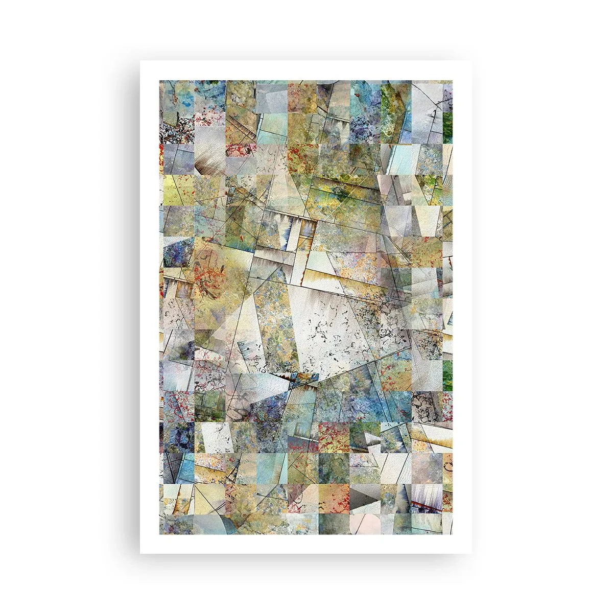 Pôster - Embaralhamento geométrico - 61x91 cm