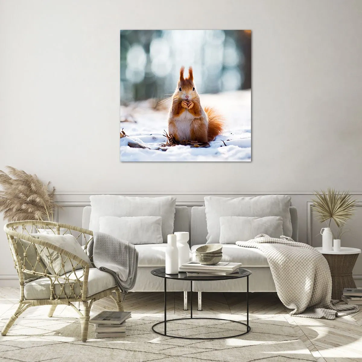 Quadro em vidro - Para o que estás a olhar? - 50x50 cm