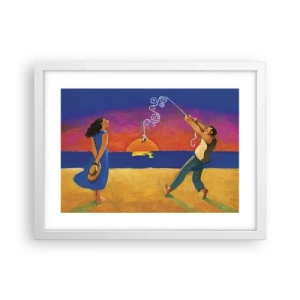 Pôster em moldura branca - Mais do que uma estrela do céu - 40x30 cm