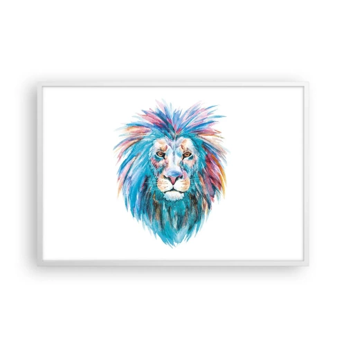 Pôster em moldura branca - Aura eletrizante - 91x61 cm