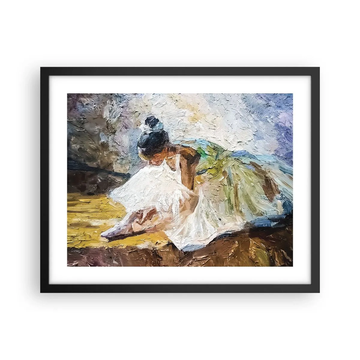 Pôster com moldura preta - Do quadro de Degas - 50x40 cm