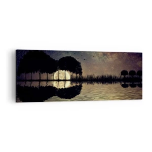 Quadro em tela - Uma noite no Fim do Mundo - 140x50 cm