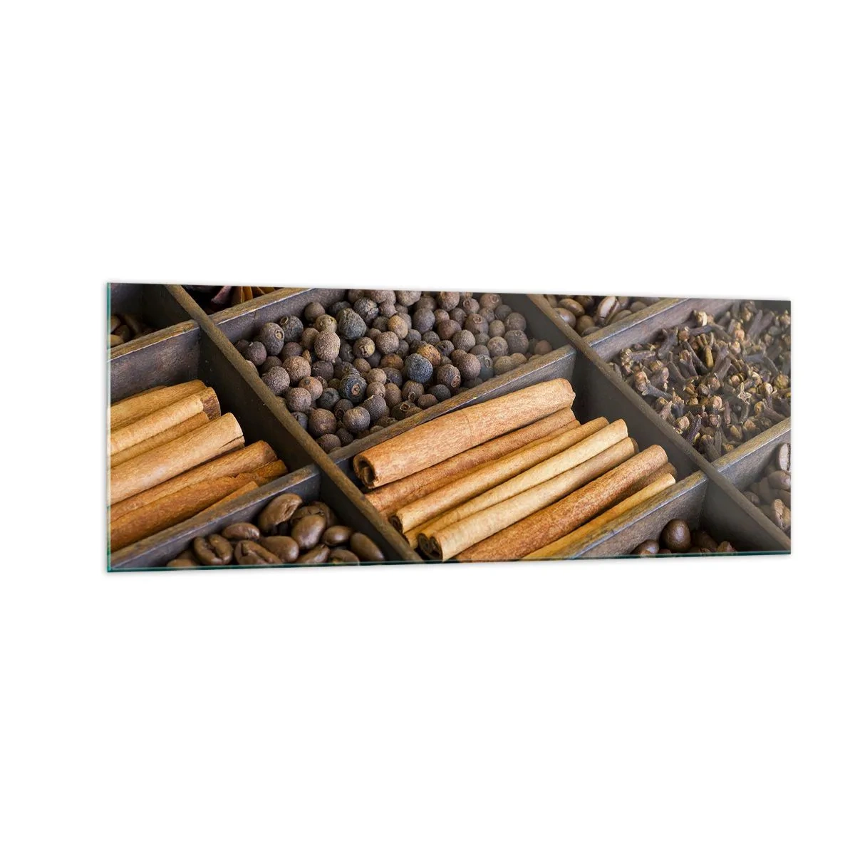 Quadro em vidro - Um tesouro de aromas - 140x50 cm