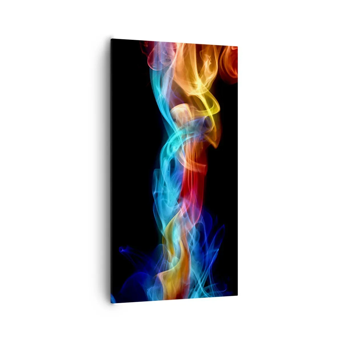 Quadro em tela - Dança da névoa em arco-íris - 65x120 cm