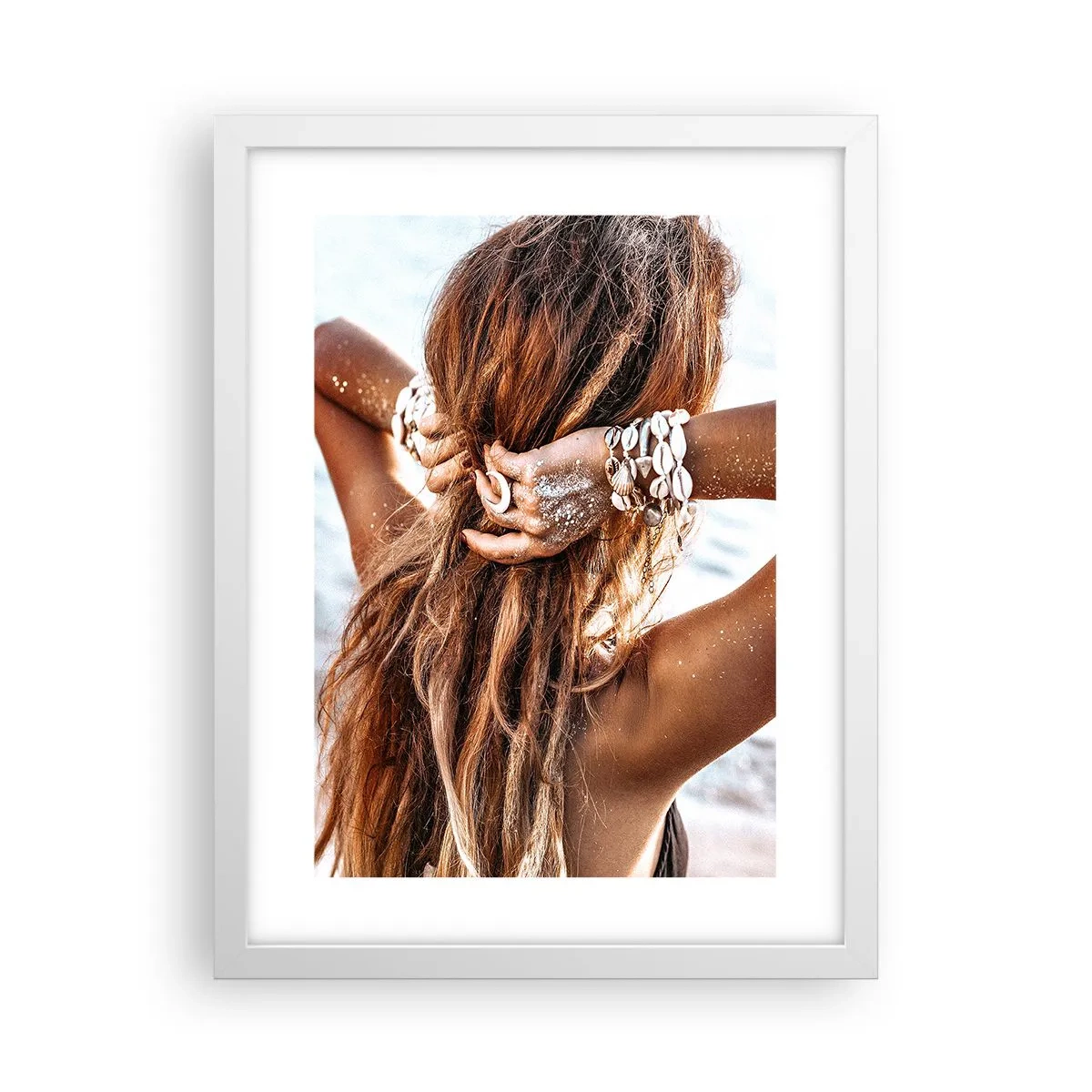 Pôster em moldura branca - Irmã da água e do sol - 30x40 cm