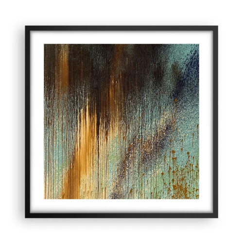 Pôster com moldura preta - Uma composição colorida não acidental - 50x50 cm