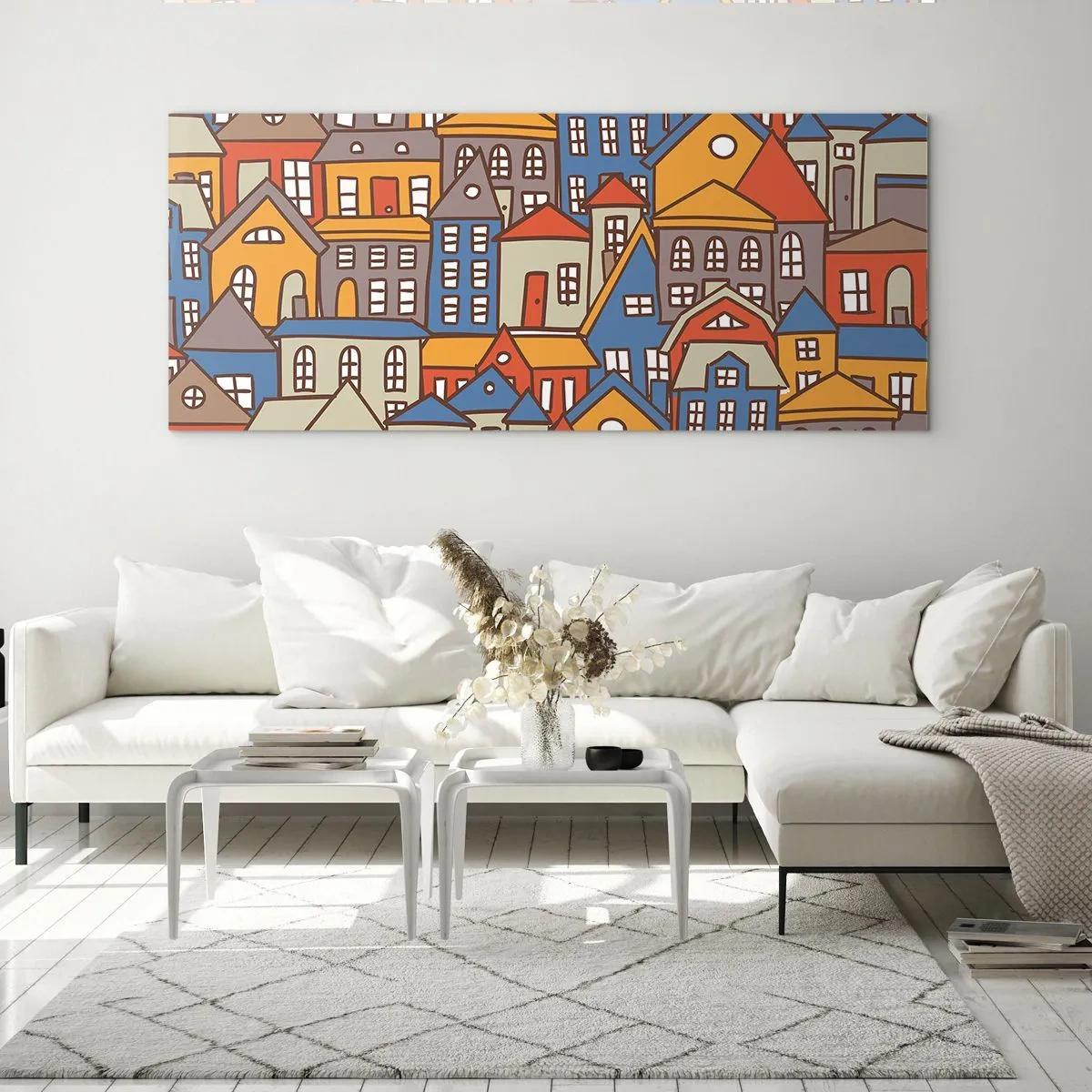 Quadro em vidro - Atrás da casa - 160x50 cm