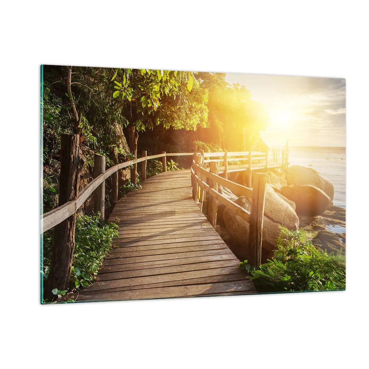 Quadro em vidro - Mais uma curva, mais milagres - 120x80 cm