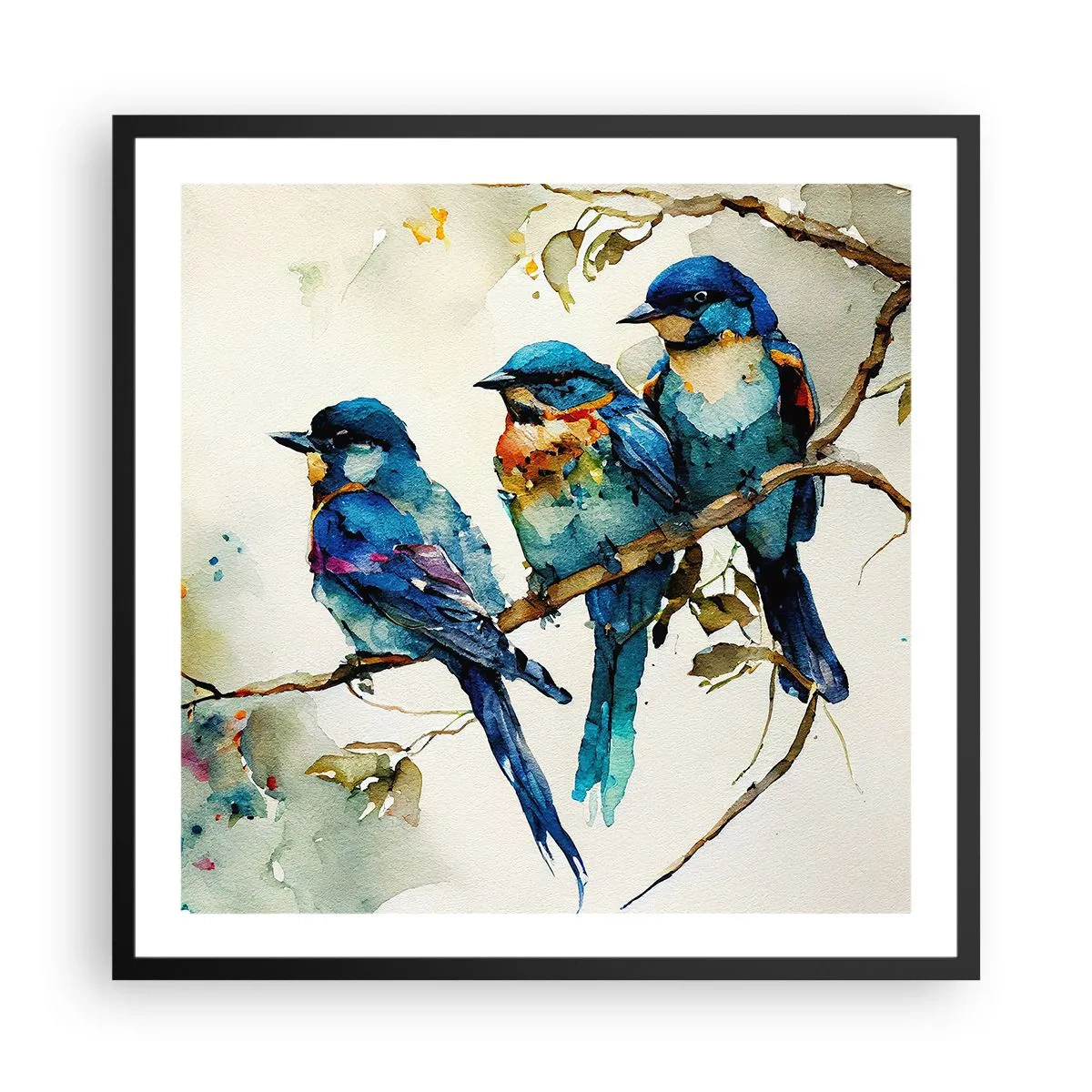 Pôster com moldura preta - Ele ficou ofendido? - 60x60 cm