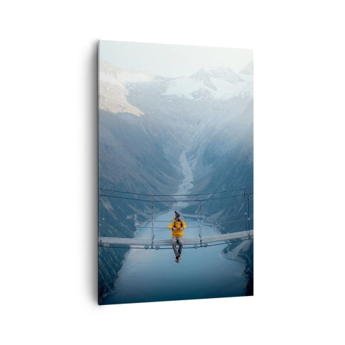 Quadro em tela - Encantado com a paisagem - 80x120 cm