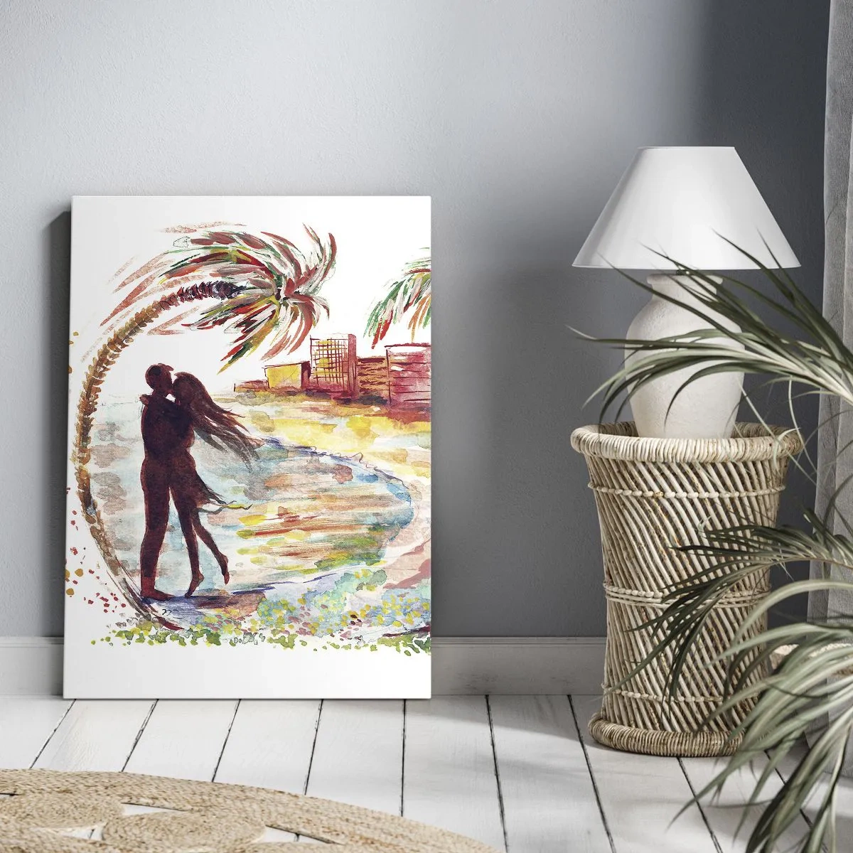 Quadro em tela - Férias românticas - 50x70 cm