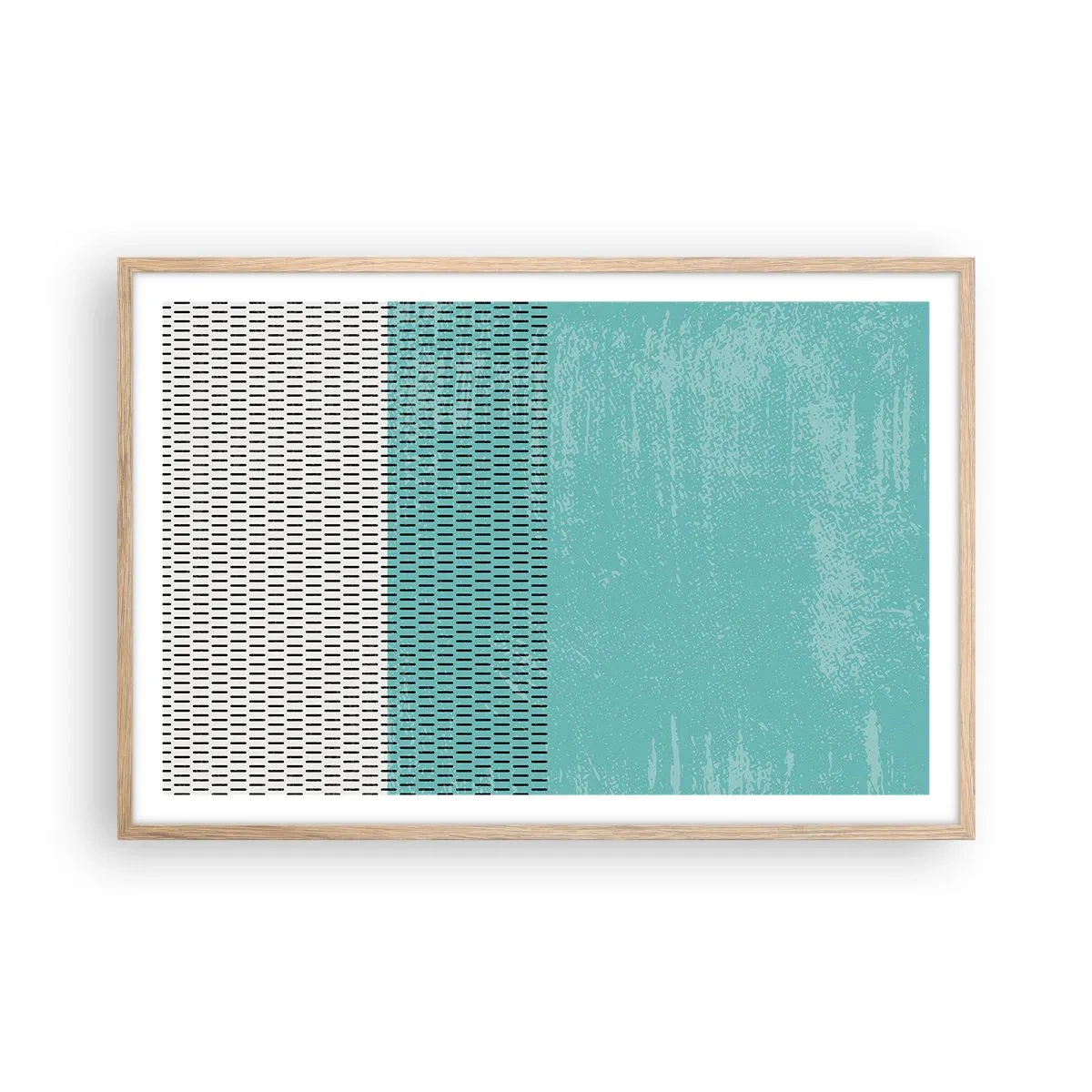 Pôster com moldura de carvalho claro - Composição equilibrada - 91x61 cm