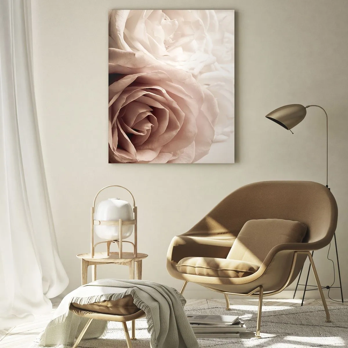 Quadro em vidro - No coração de uma rosa - 50x70 cm