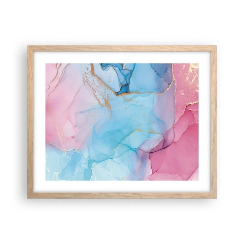 Pôster com moldura de carvalho claro - Encontro e difusão - 50x40 cm