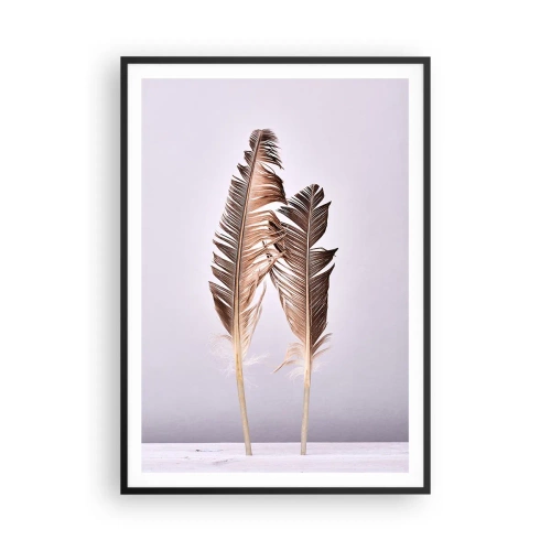 Pôster com moldura preta - Contra o nada - 70x100 cm