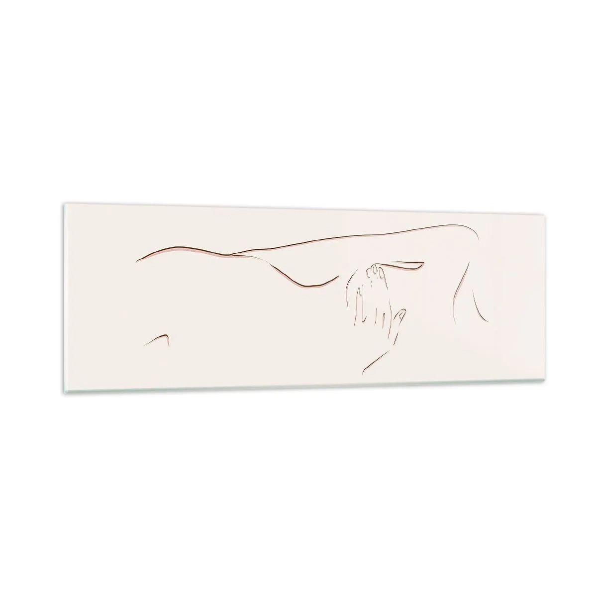 Quadro em vidro - A forma do desejo - 90x30 cm