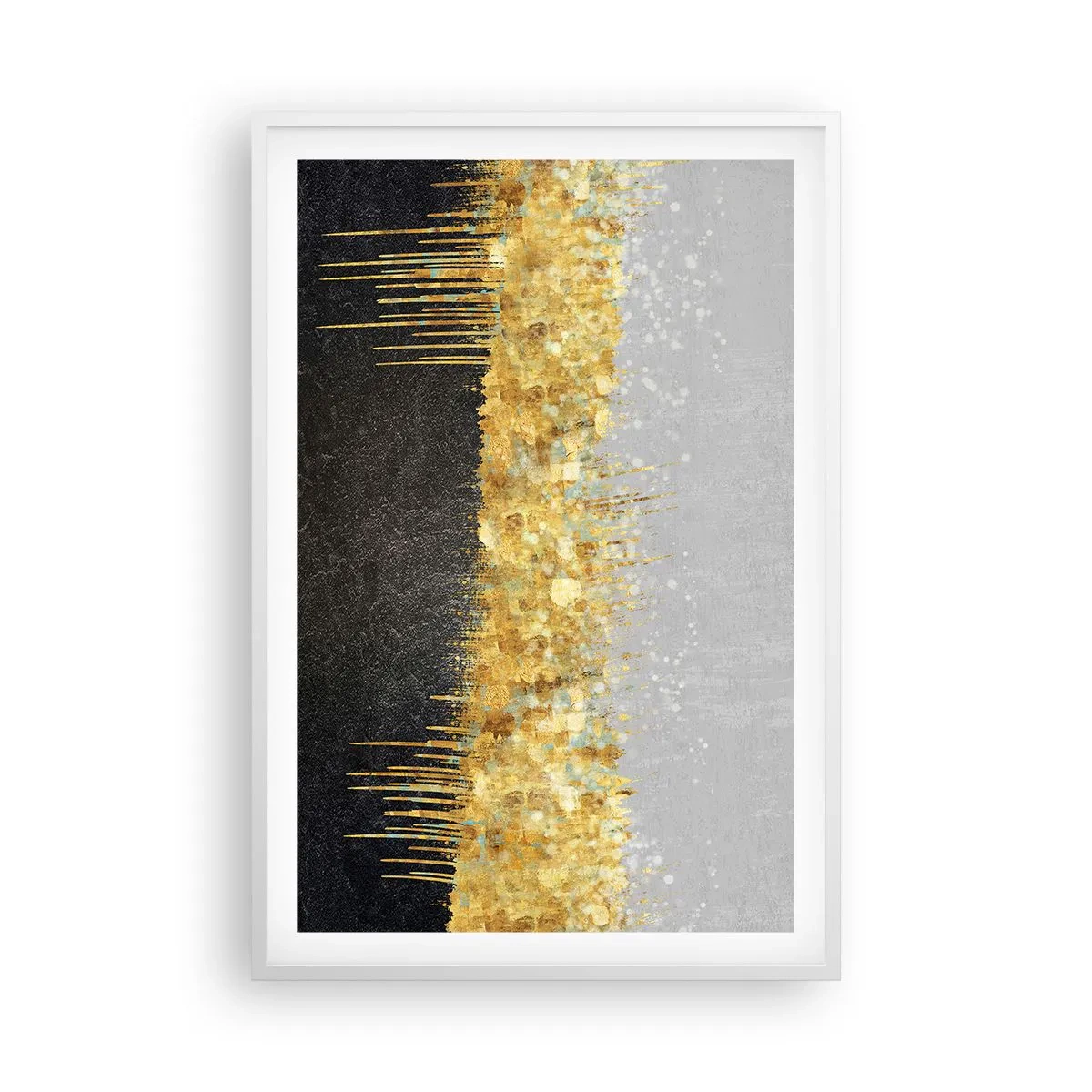 Pôster em moldura branca - Para dentro e para cima - 61x91 cm