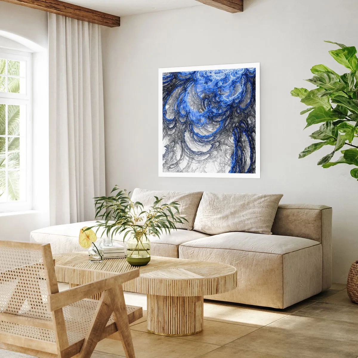 Pôster - O nascimento de uma onda - 60x60 cm