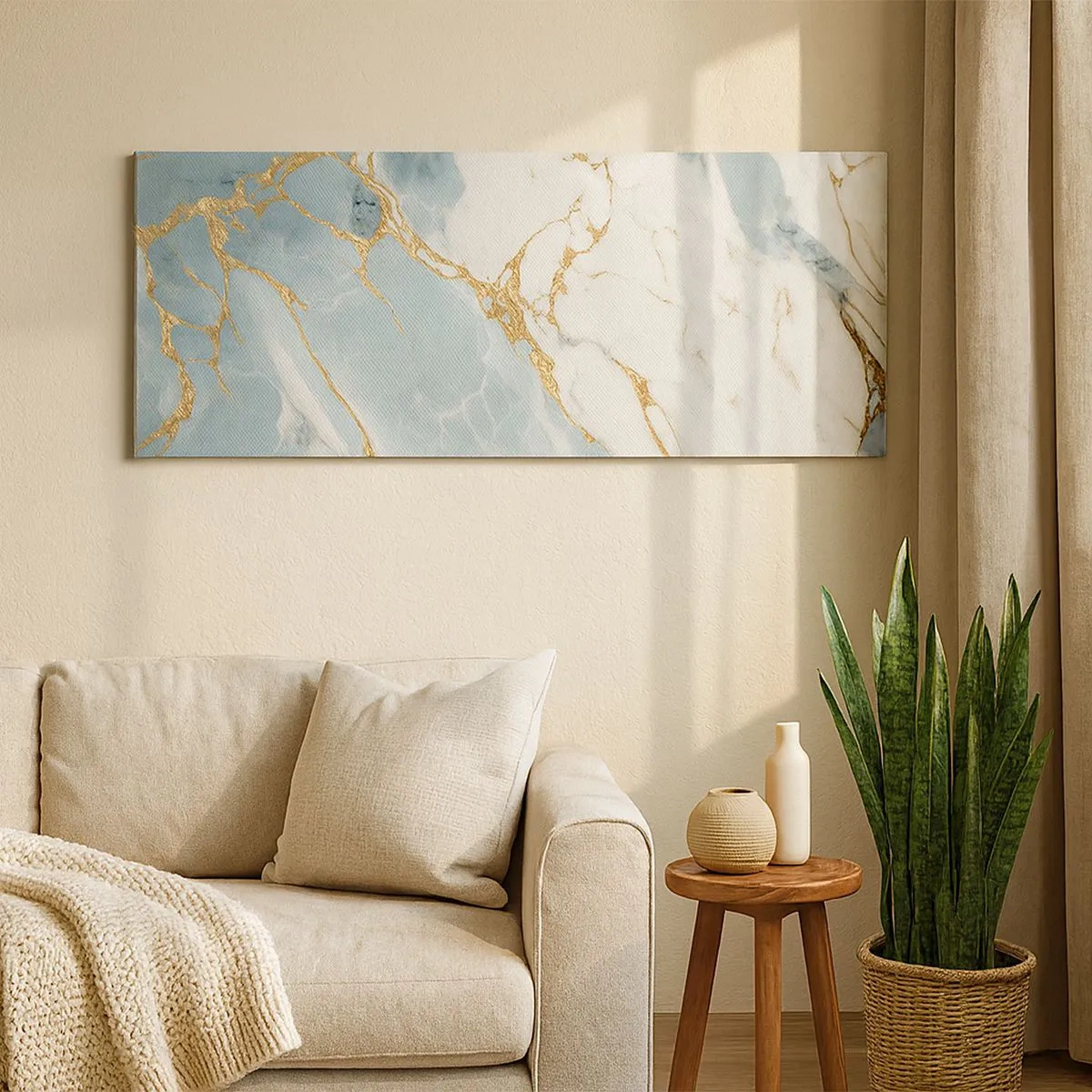 Quadro em tela - Riqueza de pedra - 100x40 cm