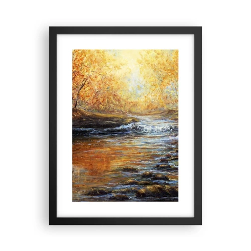 Pôster com moldura preta - Riacho Dourado - 30x40 cm