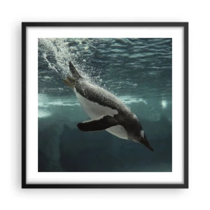 Pôster com moldura preta - Bem-vindo ao meu mundo - 50x50 cm