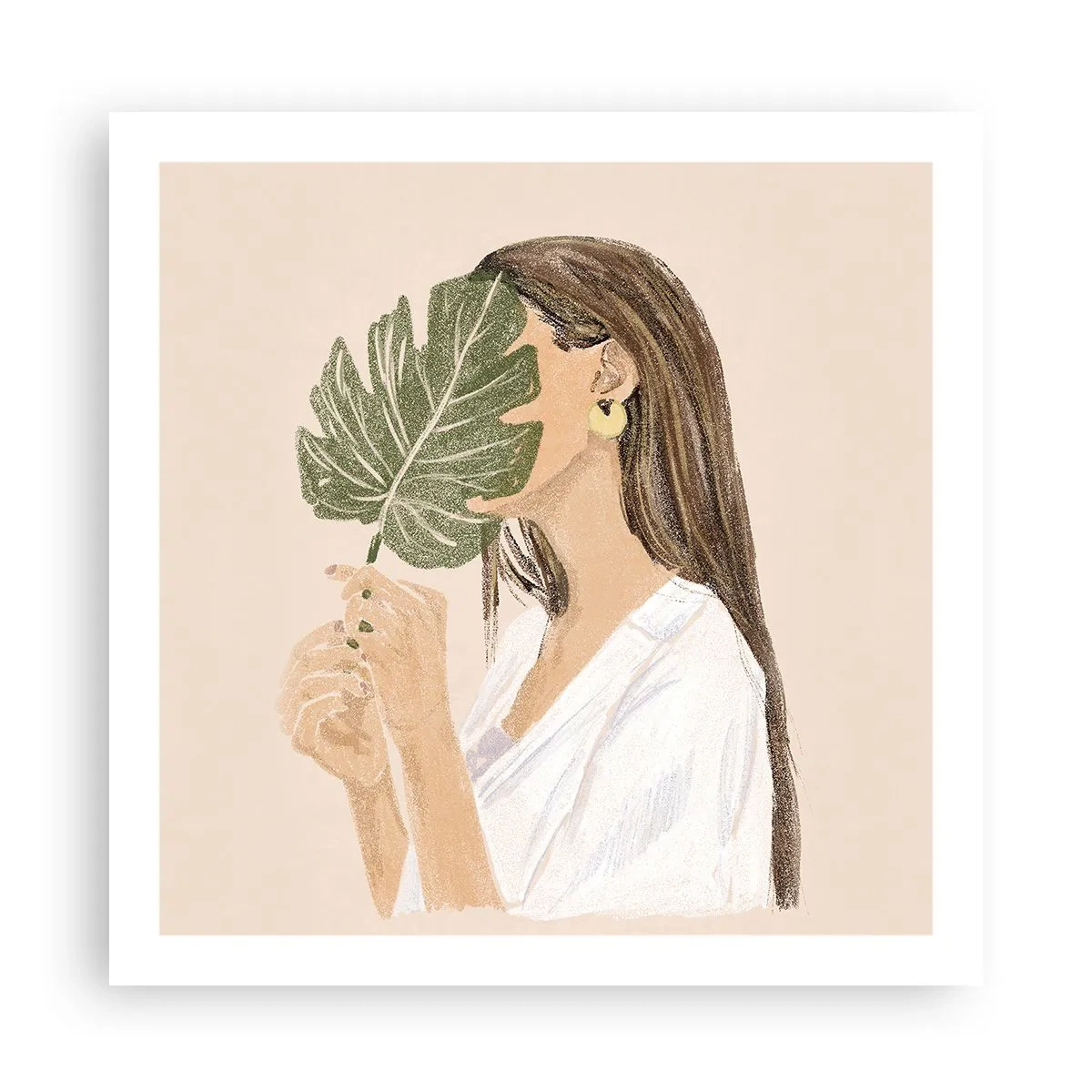 Pôster - Retrato misterioso com uma adepta - 60x60 cm