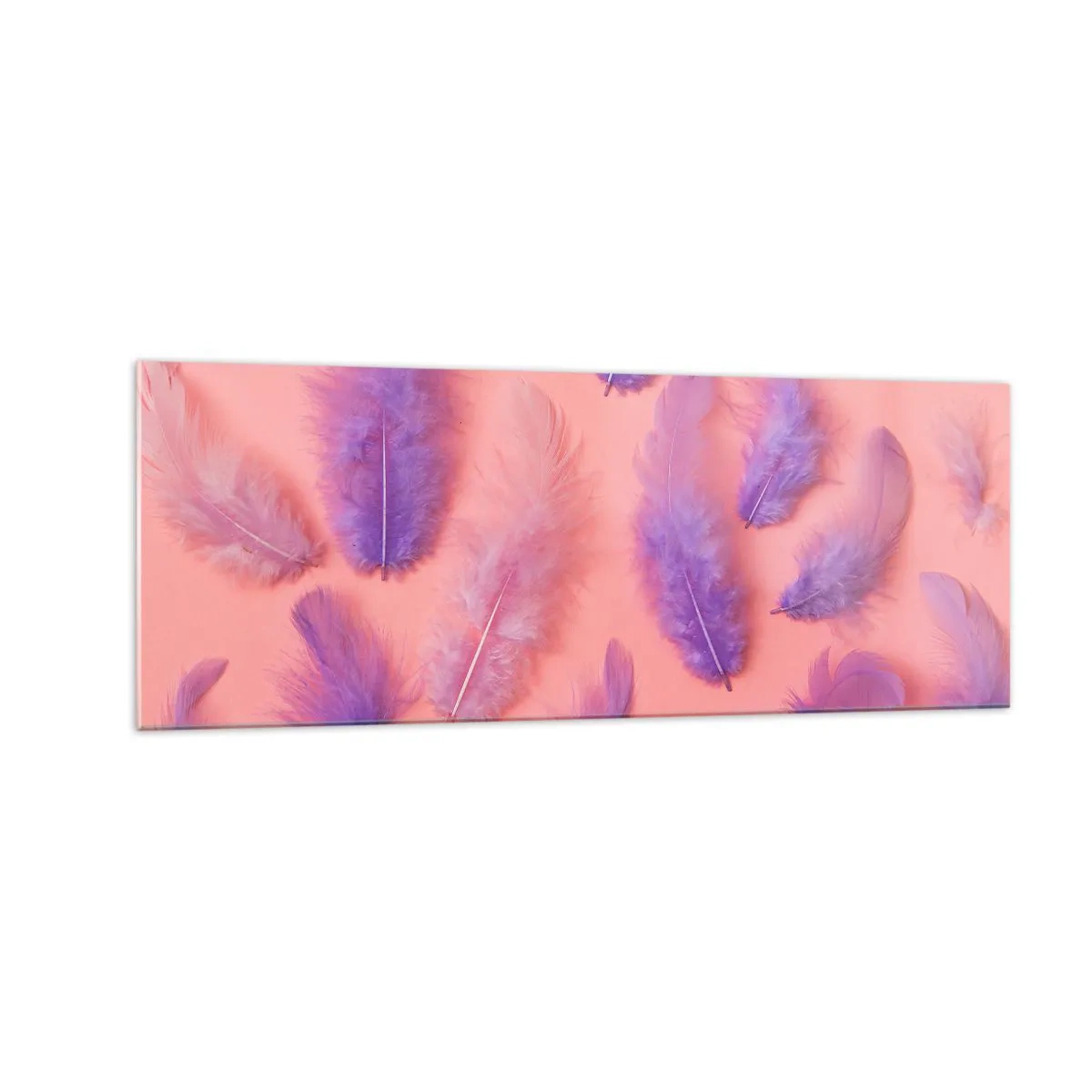 Quadro em vidro - Ave lilás do desejo - 140x50 cm