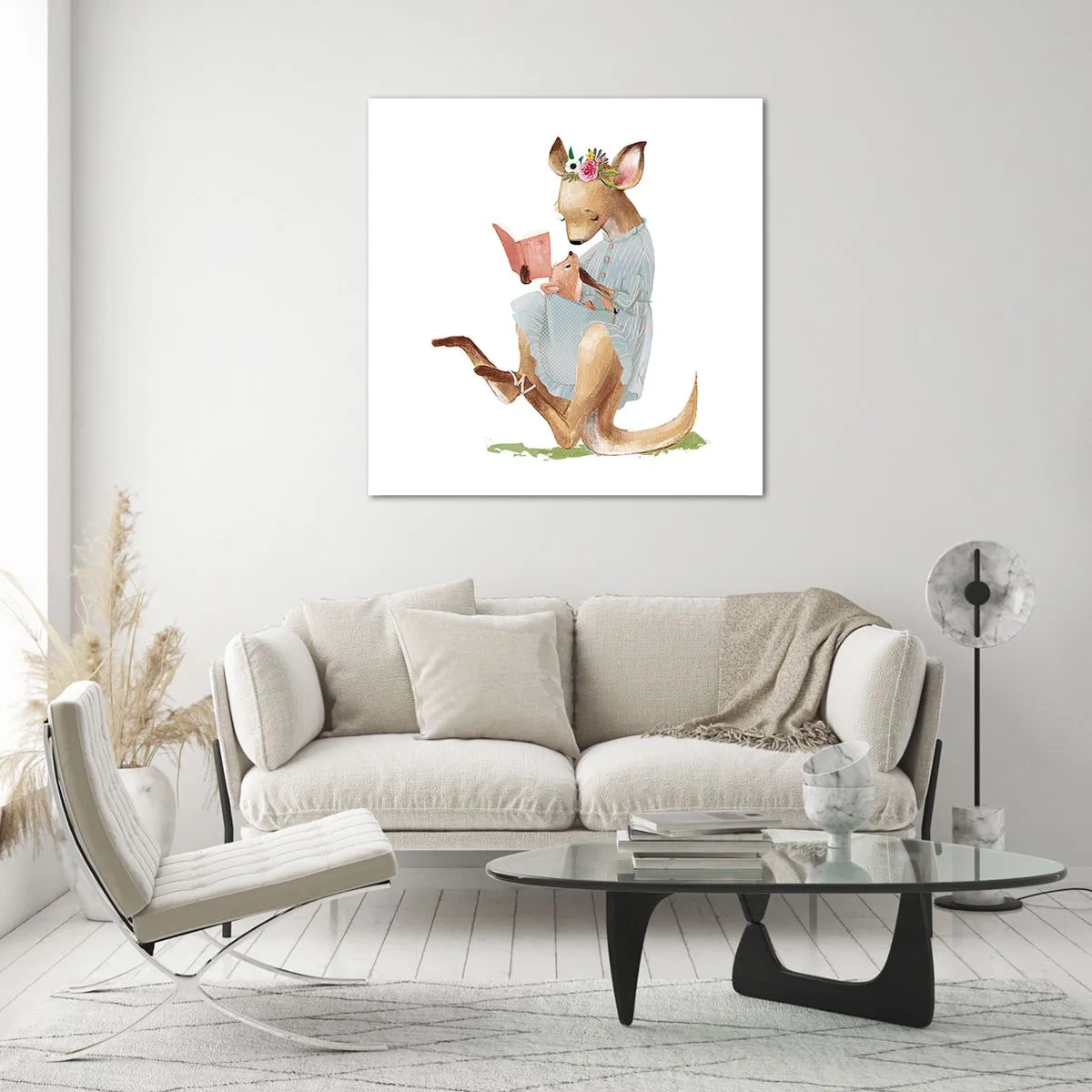 Quadro em vidro - Leia para mim, mamãe - 60x60 cm