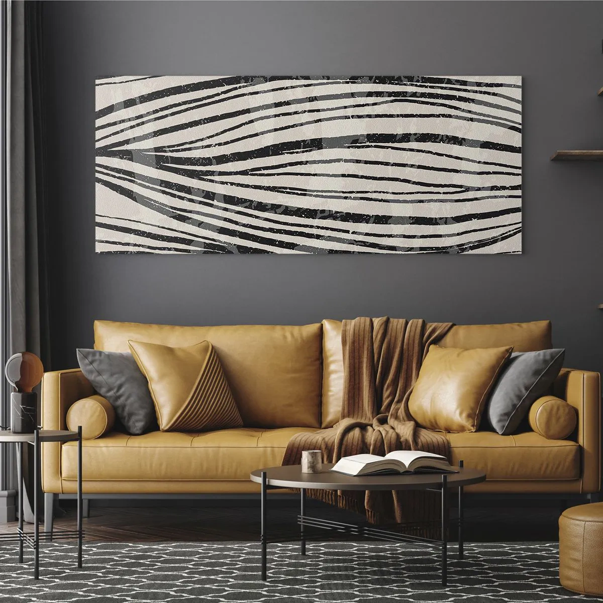 Quadro em vidro - Piscina em linha - 100x40 cm