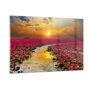 Quadro em vidro - A vida secreta do lago - 120x80 cm