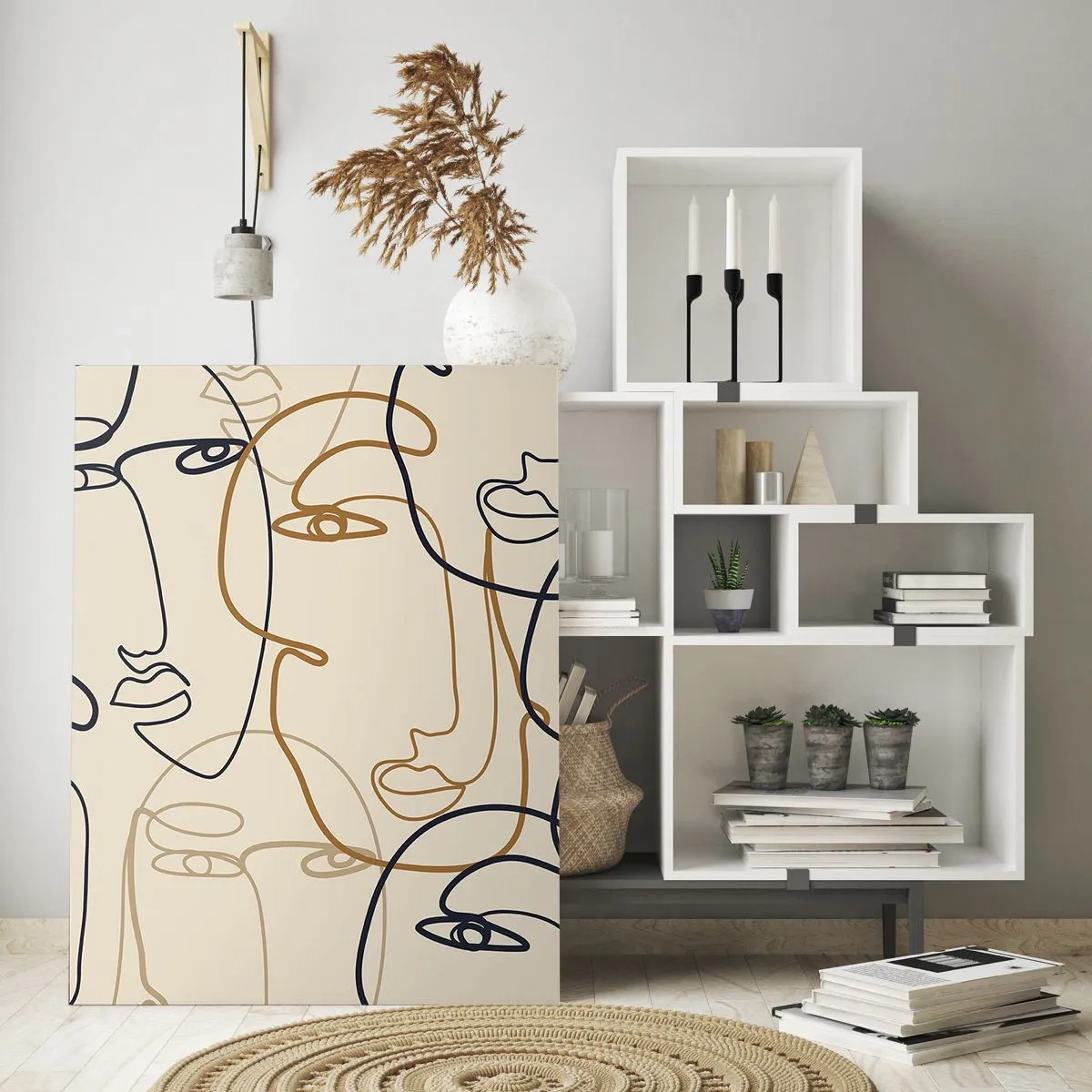 Quadro em vidro - Retrato multiplicado - 70x100 cm