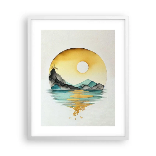 Pôster em moldura branca - No círculo da beleza - 40x50 cm