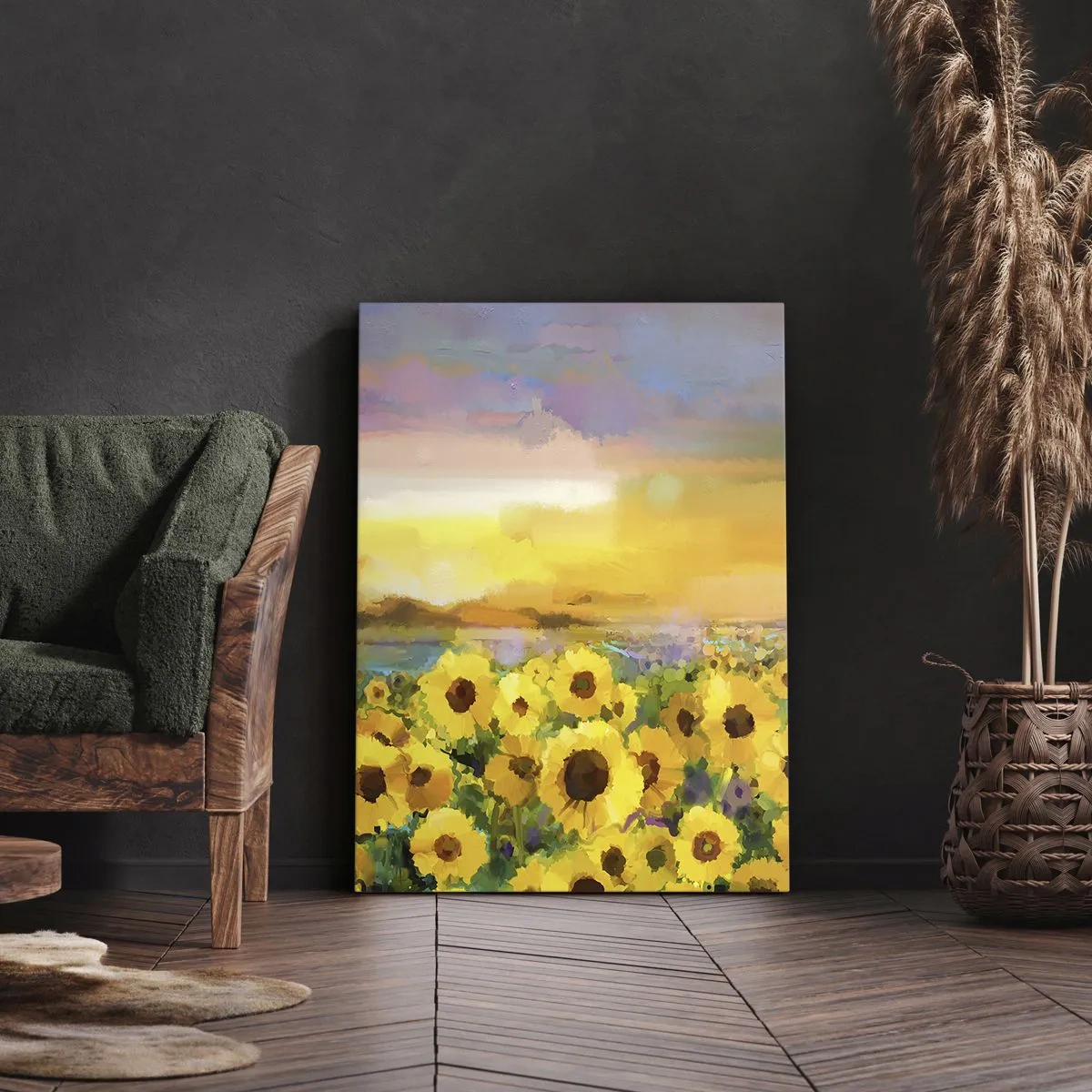 Quadro em tela - O próprio sol desceu à terra - 65x120 cm