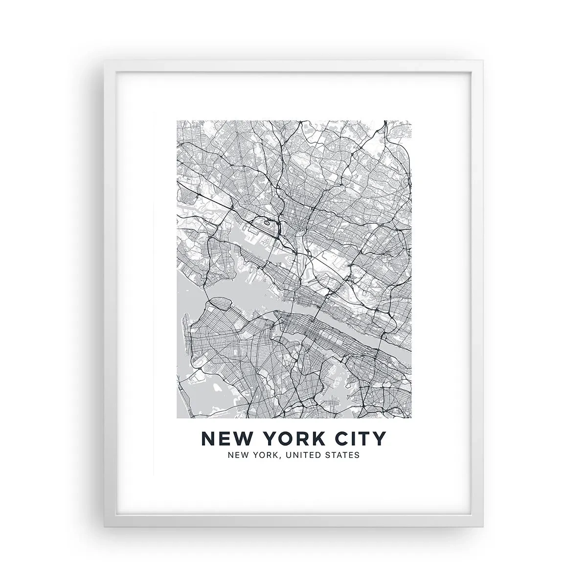 Pôster em moldura branca - Anatomia de uma metrópole - 40x50 cm